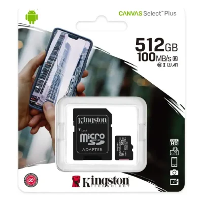 Tarjeta de memoria microSD 512 Kingston Canvas Select Plus
